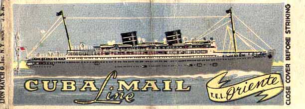Cuba Line Mail matchcover