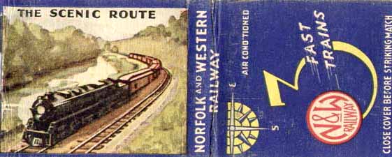 Norfolk & Western Railway matchcover