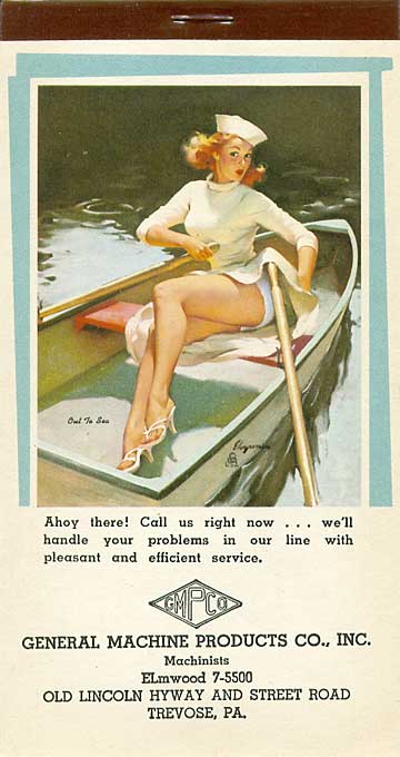 pin up girl in a rowboat