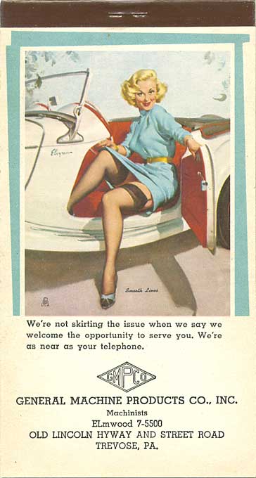 Not skirting the issue - pin up calendar for June 1961