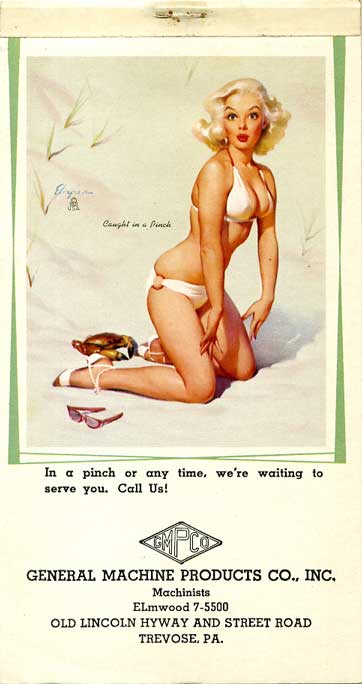 Caught in a Pinch pin up poster